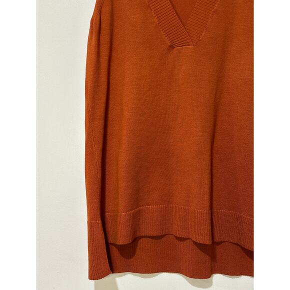 Cyrus Women's Size XS Knit Sweater Vest Firecracker Rust V-Neck New w/ Tags - Picture 4 of 11